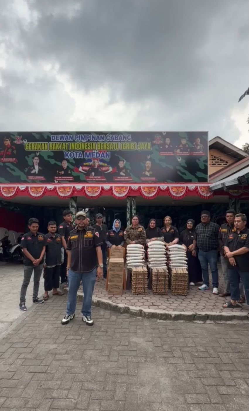WOW Lagi-Lagi dan Lagi, DPC GRIB Jaya Kota Medan Terima Bantuan Beras dari Hamba Allah Melalui Dudi