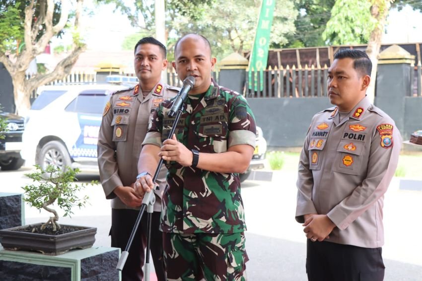 Kapolres Binjai dan Kapolres Langkat Berikan Surprise HUT TNI ke-81
