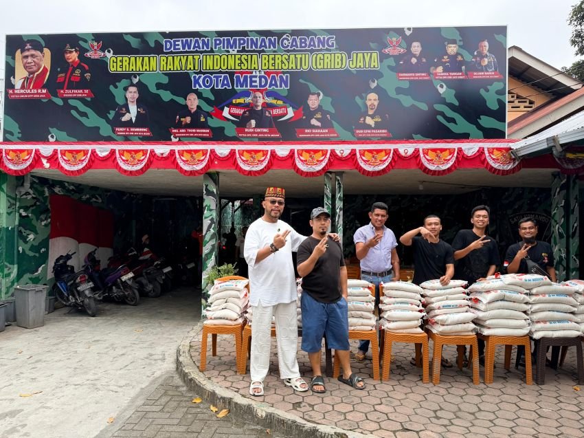 Lagi dan Lagi, DPC GRIB Jaya Kota Medan Terima Bantuan Setengah Ton Beras dari Hamba Allah