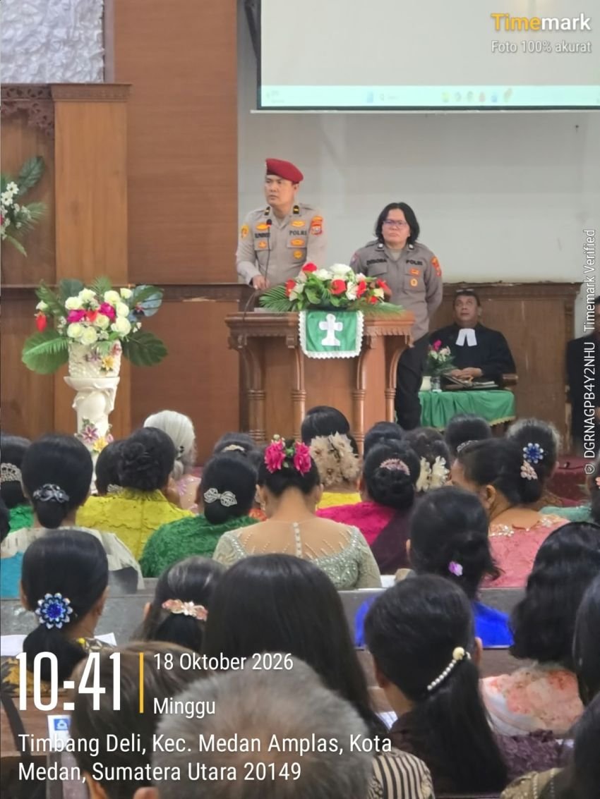 Polsek Patumbak Gelar Minggu Kasih Bersama Umat Kristiani, Perkuat Silaturahmi Kamtibmas