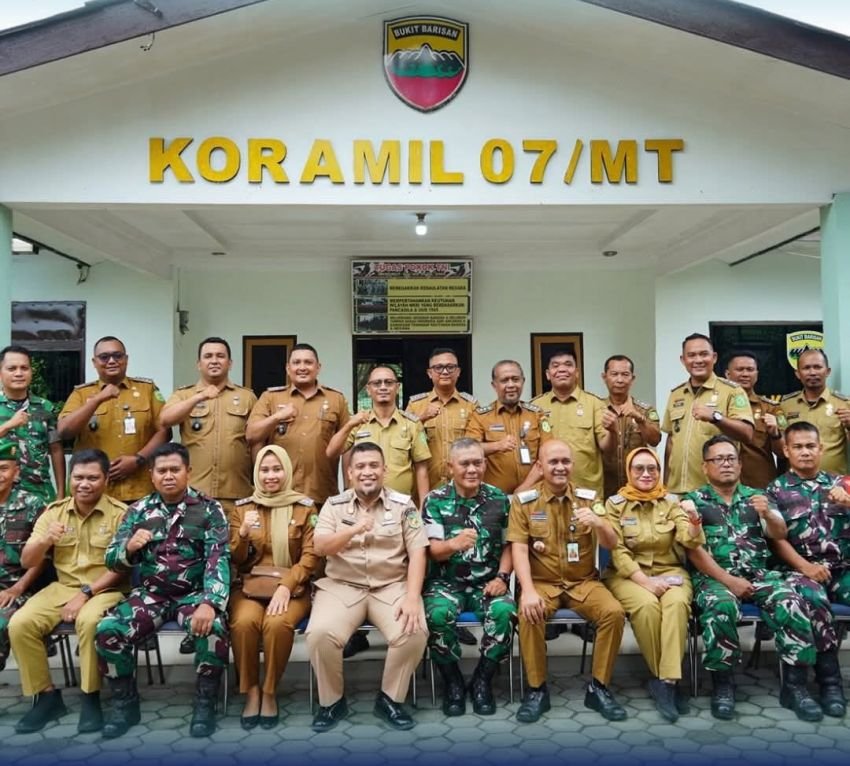 Perkuat Sinergitas Kewilayahan, Camat Medan Selayang dan Medan Tuntungan Sambangi Koramil 0201-07/MT
