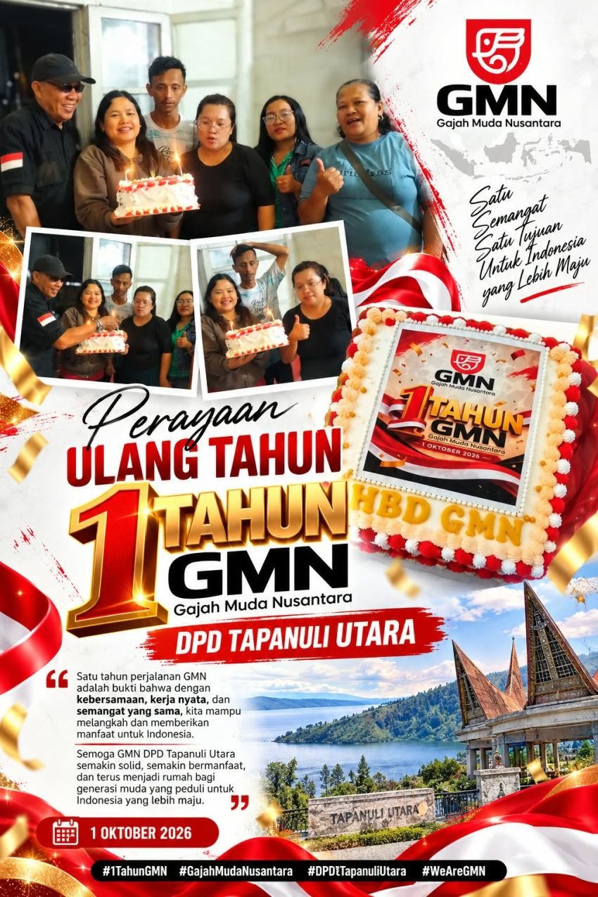 DPD Tapanuli Utara Rayakan HUT Ke-1 dengan Penuh Kekeluargaan: &ldquo;GMN Adalah Kita Semua&rdquo;