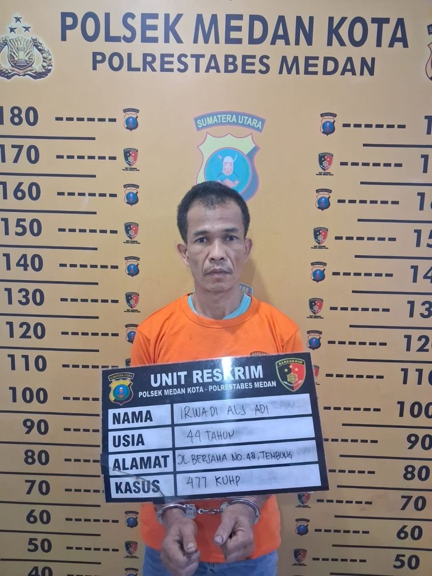 Polsek Medan Kota Bekuk Pelaku Spesialis Bongkar Rumah Kosong