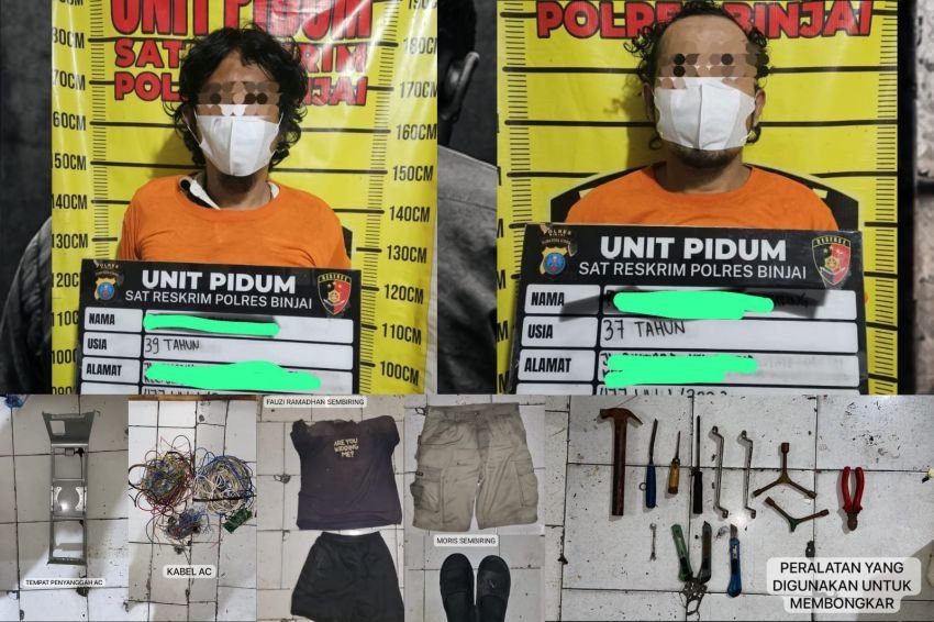 Dua Pelaku Curat Toko Rp157 Juta Dibekuk Satreskrim Binjai
