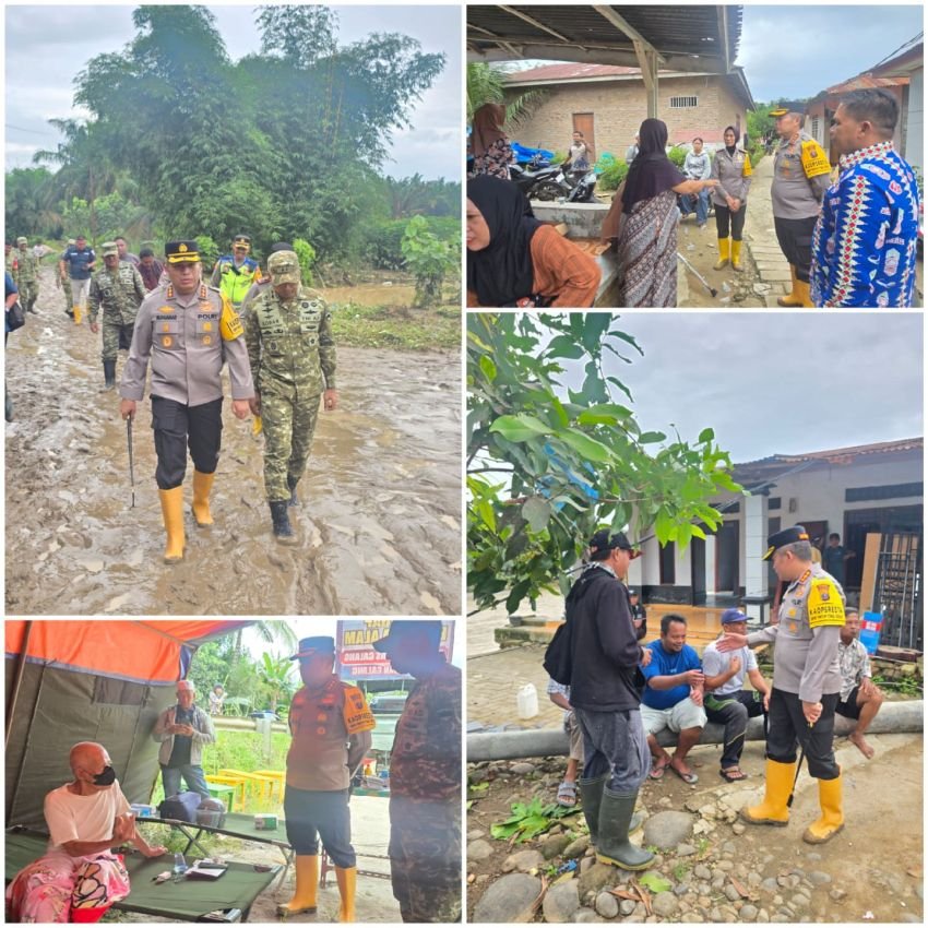 Kapolresta Kombes.Pol.Muhammad Gerak Cepat Tinjau Lokasi dan Korban Banjir di Deli Serdang